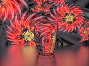 Картинка 3д+графика фракталы+ fractal цвета фон узор