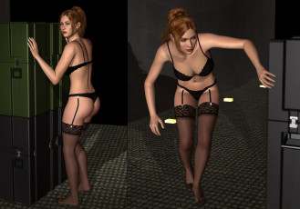 Картинка stewardesses 3д+графика фантазия+ fantasy фон девушки