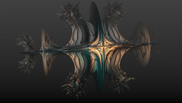 Картинка 3д+графика фракталы+ fractal фон узор цвета