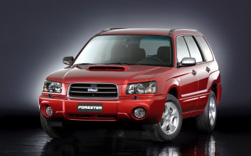 Картинка автомобили subaru 2003г xt sg forester красный