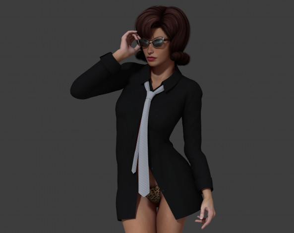 Обои картинки фото 3д графика, люди , people, взгляд, фон, девушка