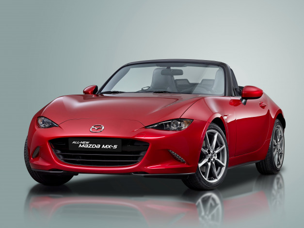Обои картинки фото автомобили, mazda, 2014г, nd, mx-5, красный