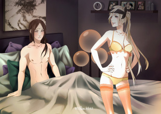 Картинка разное арты нейджи хьюга наруто арт аниме девушка парень