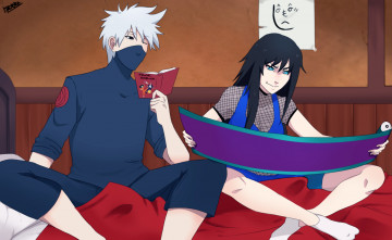 Картинка разное арты наруто какаши девушка парень аниме арт