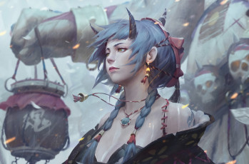 Картинка фэнтези демоны фантастика девушка взгляд