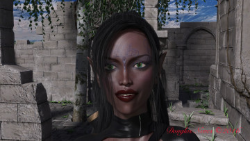 Картинка 3д+графика эльфы+ elves фон эльфийка взгляд