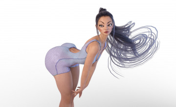 Картинка 3д+графика люди+ people фон взгляд девушка