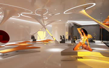 Картинка 3д+графика люди+ people взгляд девушка фон