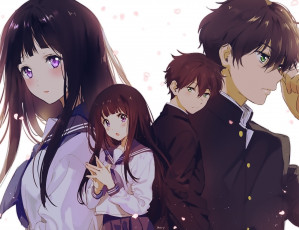 Картинка аниме hyouka персонажи