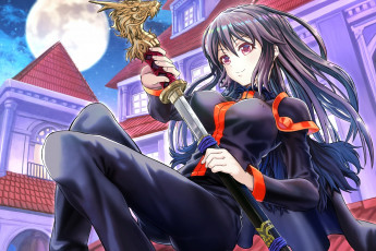 Картинка аниме оружие +техника +технологии девушка