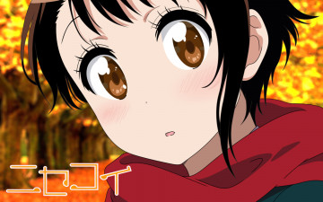 обоя аниме, nisekoi, взгляд, фон, девушка