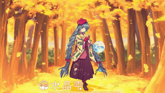 Обои картинки фото аниме, пейзажи,  природа, crystal, dew, world