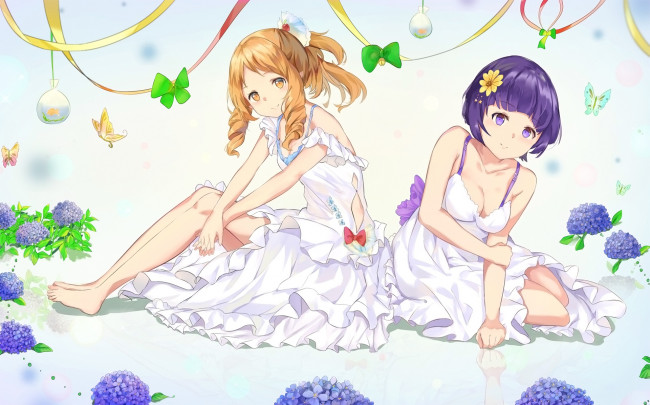 Обои картинки фото аниме, eromanga-sensei, фон, взгляд, девушки