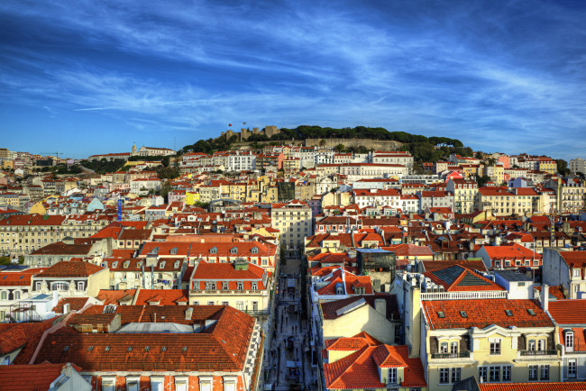 Обои картинки фото lisbon, города, лиссабон , португалия, панорама