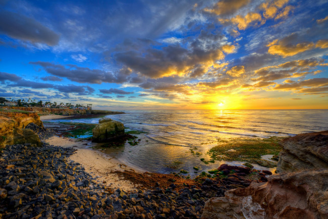 Обои картинки фото природа, восходы, закаты, простор