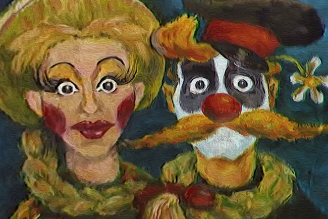 Обои картинки фото рисованное, кино, каламбур, мужик, баба, журнал, деревня, дураков