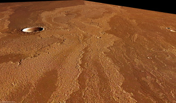 обоя марс, космос, фотография, кратер, бесконечность, путь, вакуум, планета, вселенная, поверхность, грунт, камни, красная, горизонт, пространство, пустыня