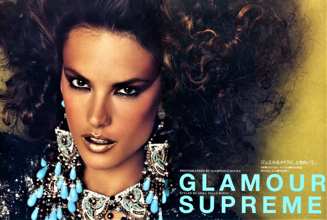 Обои картинки фото девушки, alessandra ambrosio, шатенка, лицо, украшения