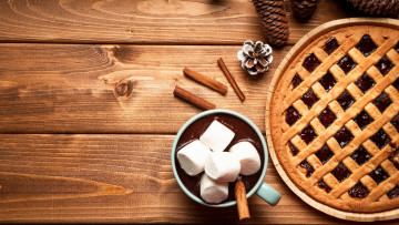 Картинка еда пироги корица пирог ягодный