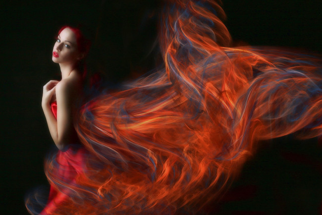 Обои картинки фото девушки, - креатив,  косплей, рыжие, волосы, креатив