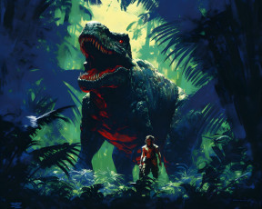 обоя рисованное, животные,  доисторические, нейросети, графика, нейроарт, ai, art, нейронные, сети, рисунки, нейро, искусство