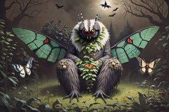 Картинка фэнтези существа нейросети графика нейроарт ai art нейронные сети рисунки нейро искусство