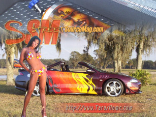 Картинка mitsubishi eclipse автомобили авто девушками