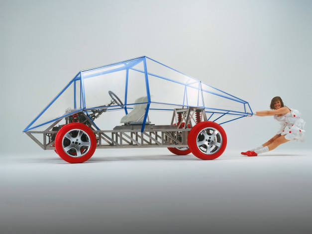 Обои картинки фото 2004, courreges, exe, автомобили, авто, девушками