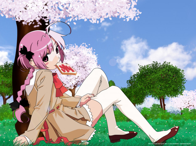 Обои картинки фото аниме, nurse, witch, komugi, chan