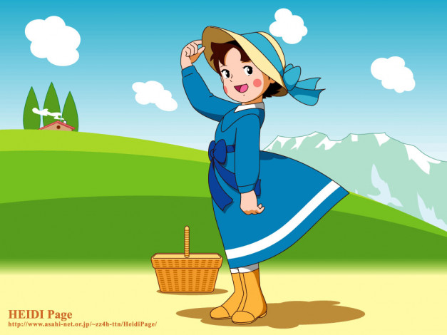 Обои картинки фото heidi, page, аниме