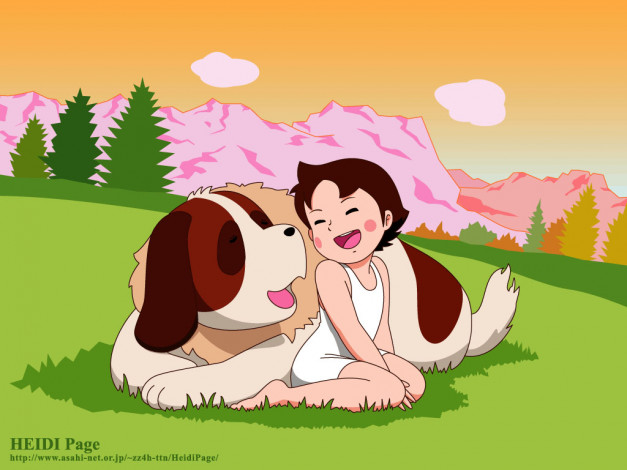Обои картинки фото heidi, page, аниме