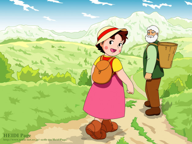Обои картинки фото heidi, page, аниме