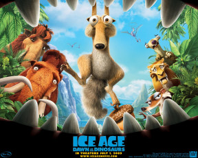 Картинка ice age crash and eddie мультфильмы dawn of the dinosaurs