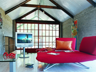 обоя интерьер, гостиная