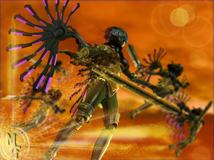 Картинка 3д графика fantasy фантазия metal salvation