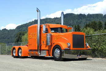 Картинка автомобили peterbilt 379 тюнинг тягач хром