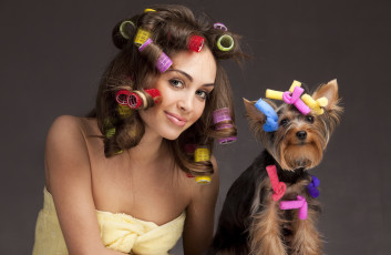 Картинка -Unsort+Брюнетки+Шатенки девушки unsort брюнетки шатенки бигуди собака