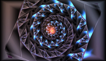 Картинка 3д графика fractal фракталы фон узор