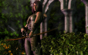 Картинка 3д графика amazon амазонки девушка лук