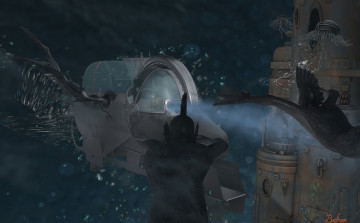 Картинка 3д графика fantasy фантазия космический корабль