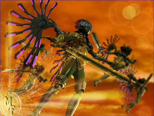 Обои картинки фото 3д, графика, fantasy, фантазия, metal, salvation