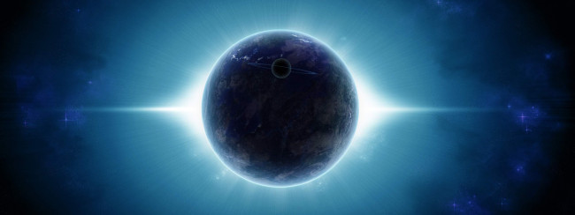 Обои картинки фото космос, арт, планеты, свет, кольцо