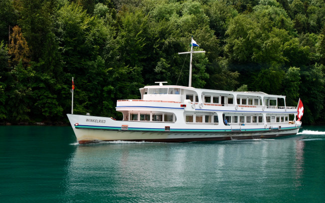 Обои картинки фото швейцария, нидвальден, корабли, теплоходы, теплоход, озеро