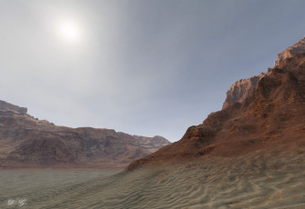 Картинка 3д графика nature landscape природа холмы