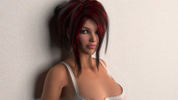 Картинка 3д графика portraits портрет взгляд девушка