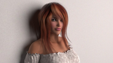 Картинка 3д графика portraits портрет взгляд девушка