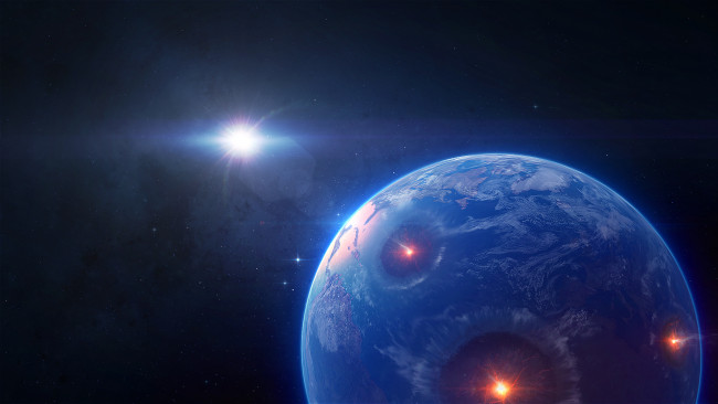 Обои картинки фото космос, арт, планеты