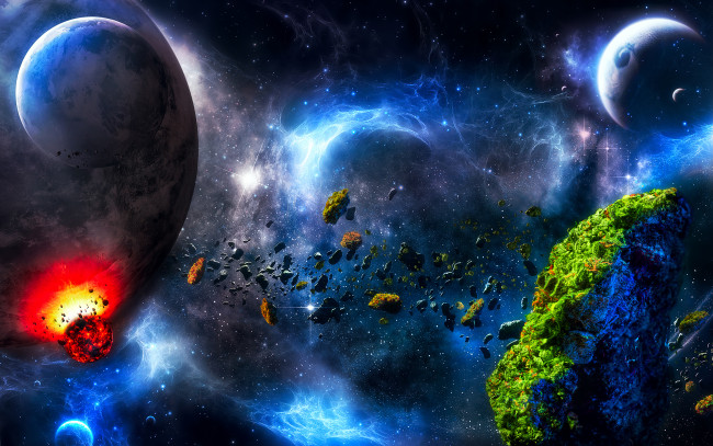 Обои картинки фото космос, арт, планета