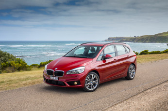 Картинка автомобили bmw au-spec line tourer sport 218d красный 2014г f45 active