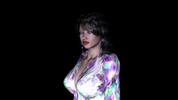 Картинка 3д+графика люди+ people девушка взгляд фон